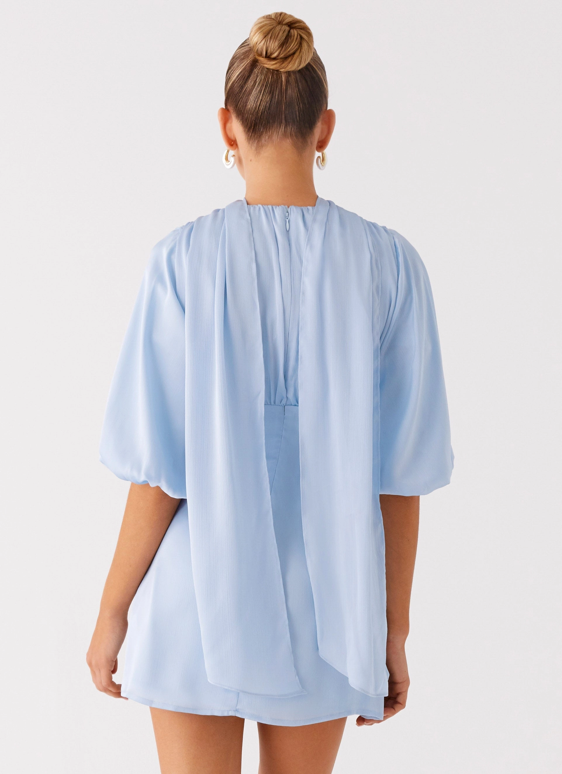 Mary Mini Dress - Blue Easy Flow