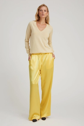 All-Purpose Wear Low Rise Fit Limoncello Silk Kauai Pants