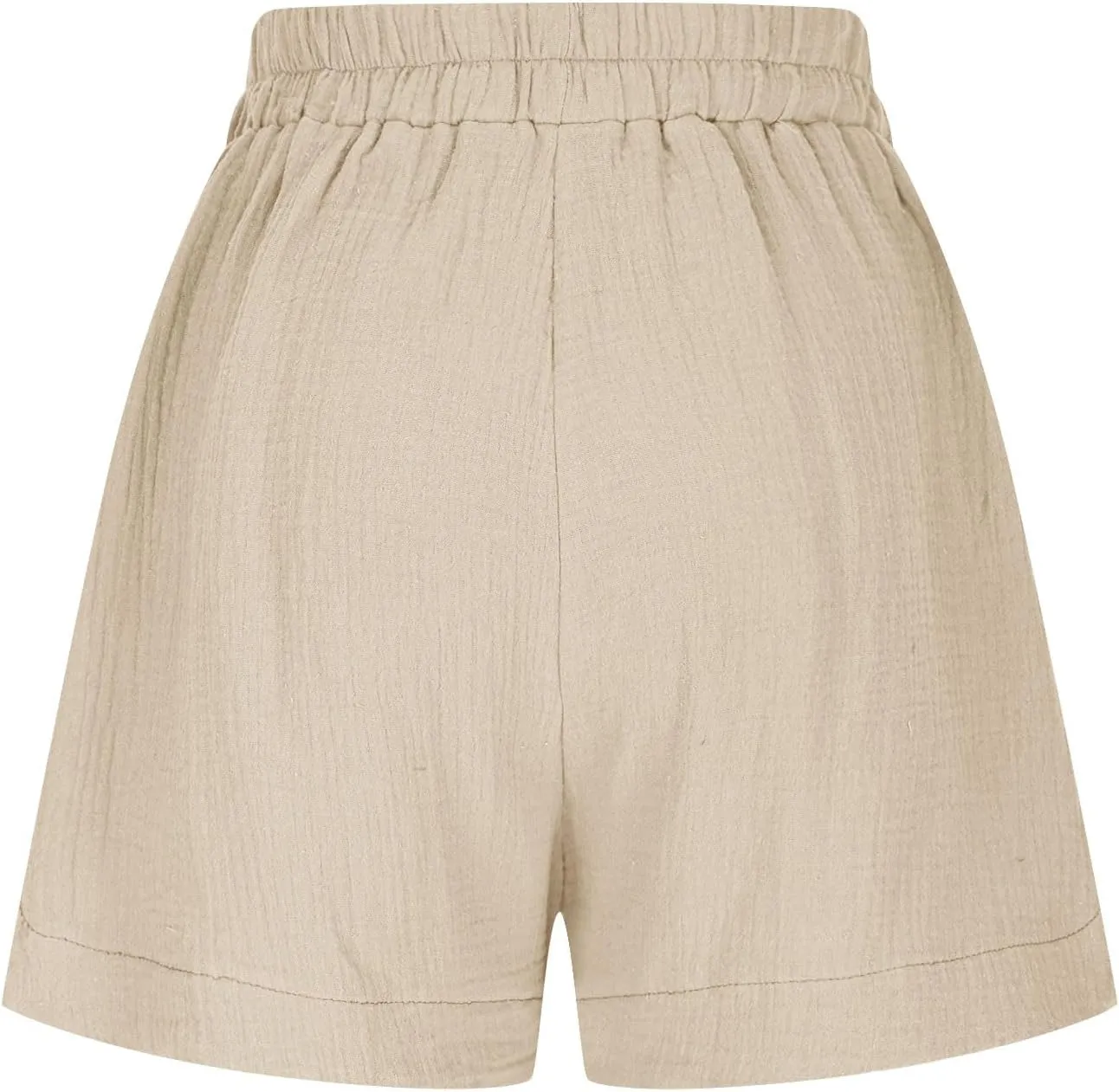 Linen Boxer Shorts for Women Comfy Summer Elastic Waist Pjs Bottoms Loose Sleepwear Lounge Pajama Shorts with Pockets