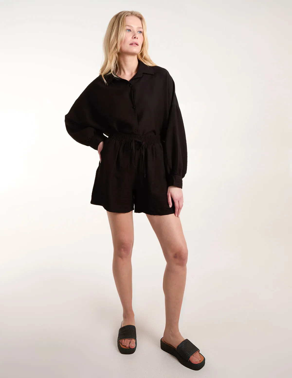 Linen Shorts & Shirt Set