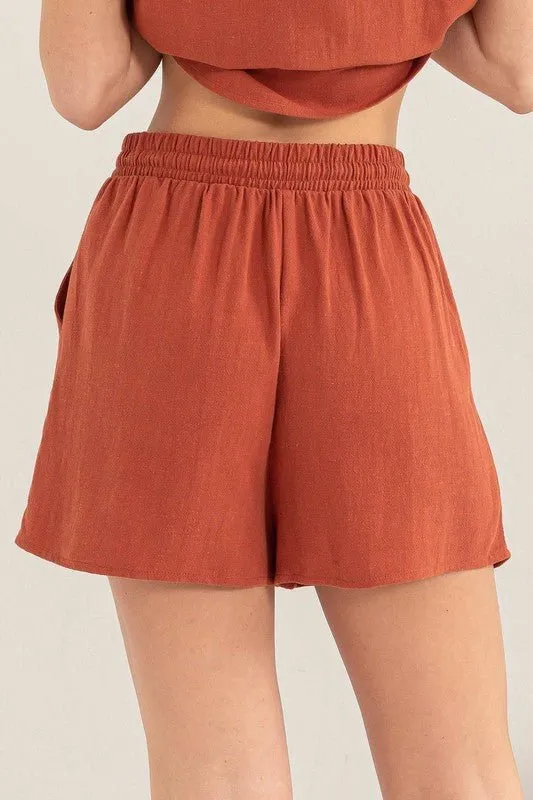 Linen Shorts Set