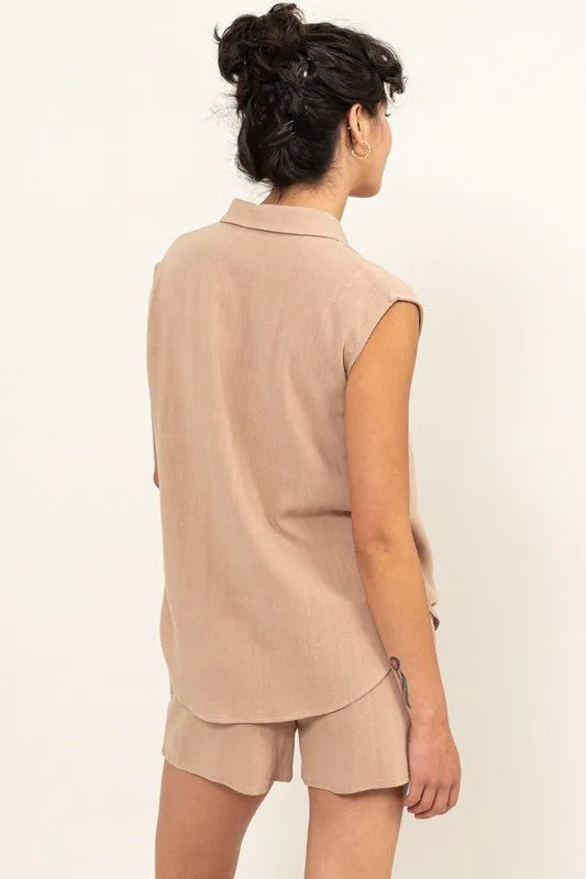 Linen Shorts Set
