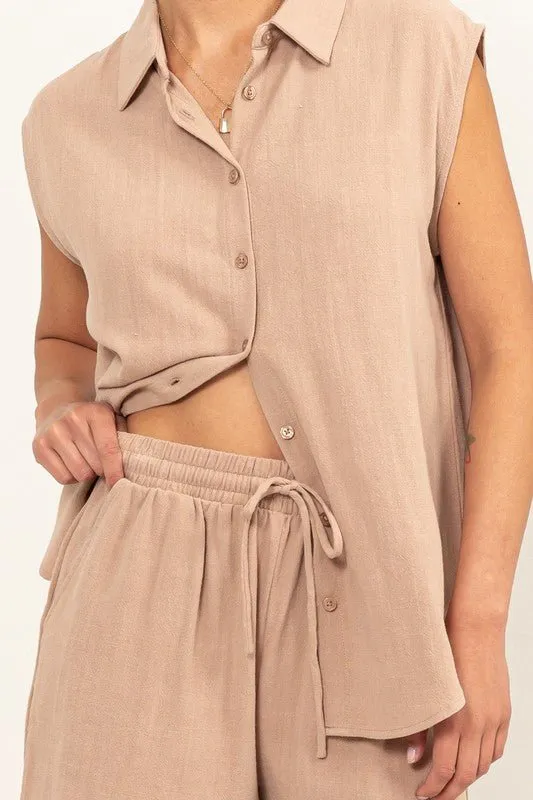 Linen Shorts Set