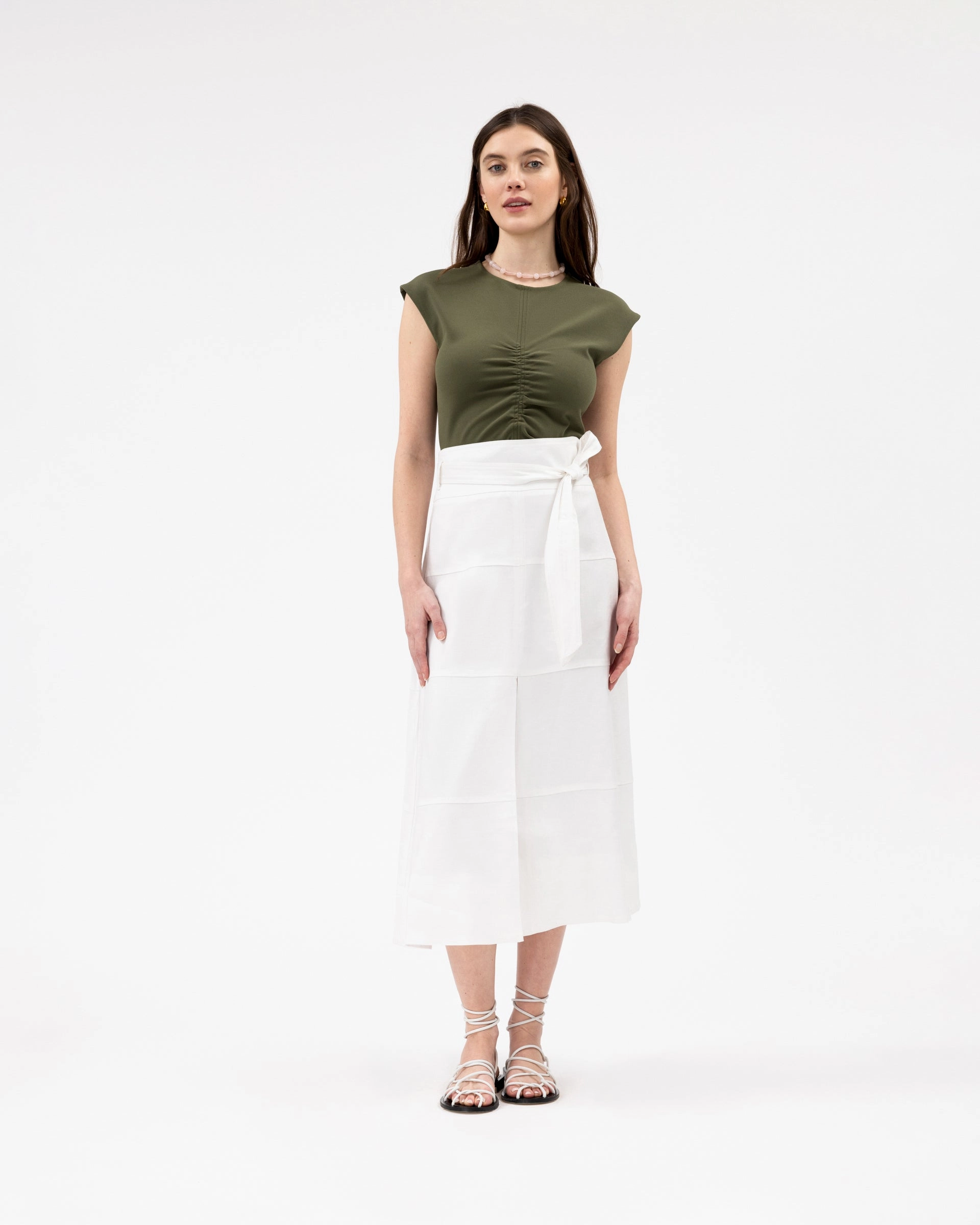 Linen Hudson Skirt anti slip grip