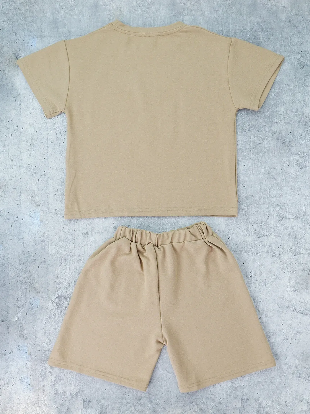 Little Surprise Box, Brown Doggy Paw 2pcs Shorts set for Toddlers and Kids