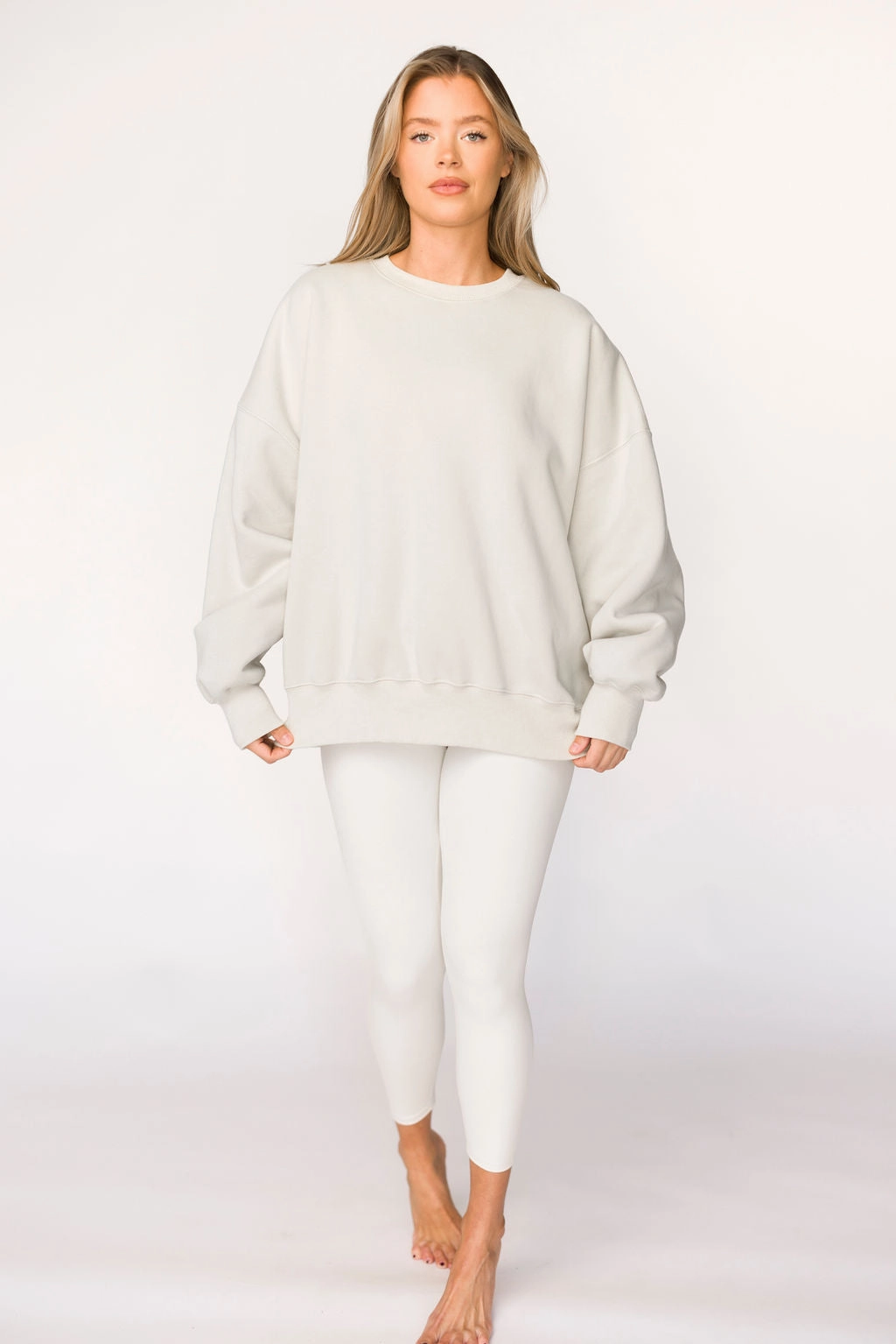 Trendy Shirt Elegant Blouse Liv Reversible Fleece Sweatshirt in Natural