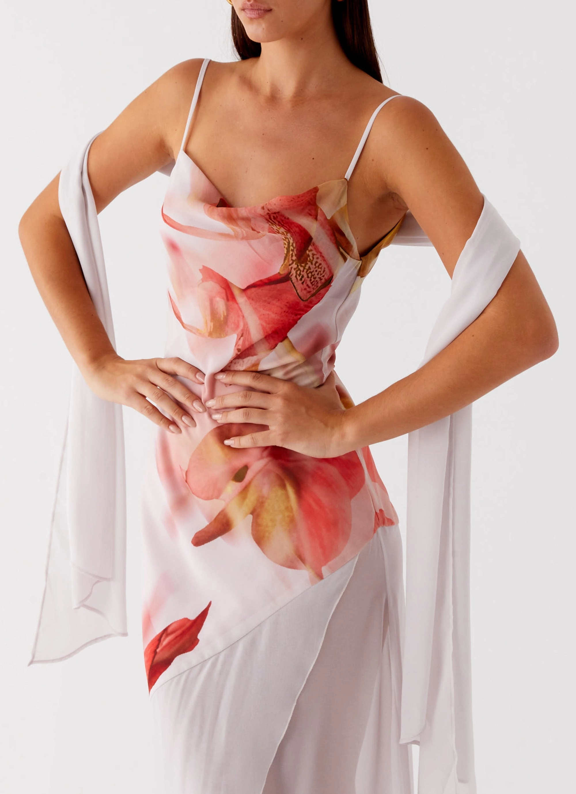 Smocked-Detail Day Magic Loire Maxi Dress - Peach Rose