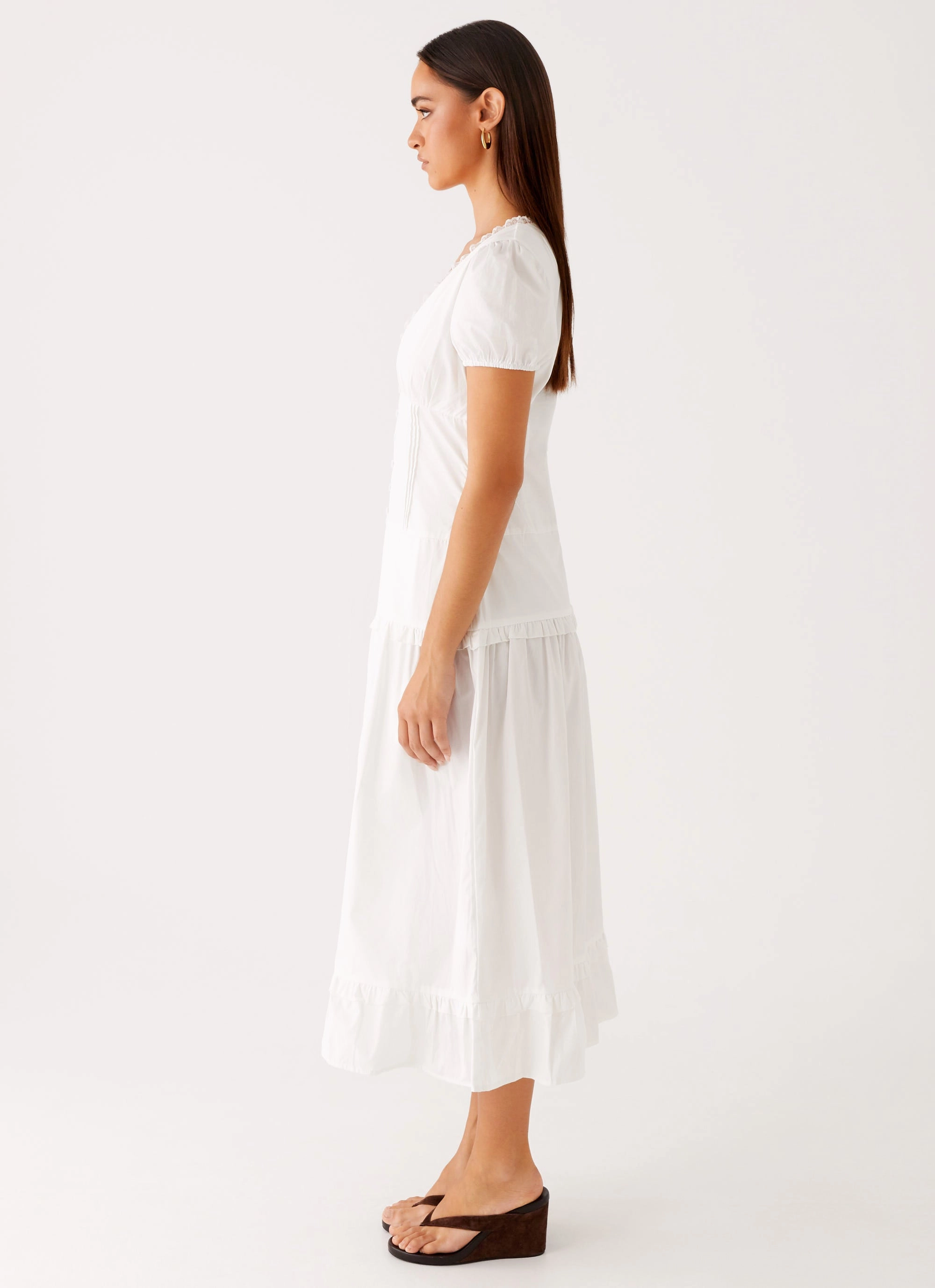 Soft Composition London Midi Dress - White