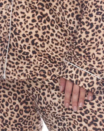 Long Sleeve Pajama Set | Cheetah