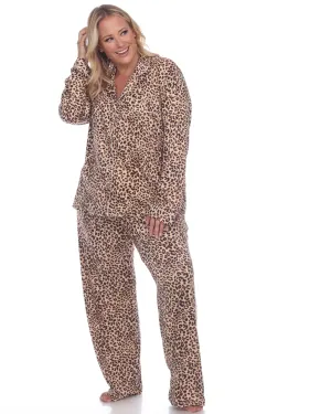 Long Sleeve Pajama Set | Cheetah