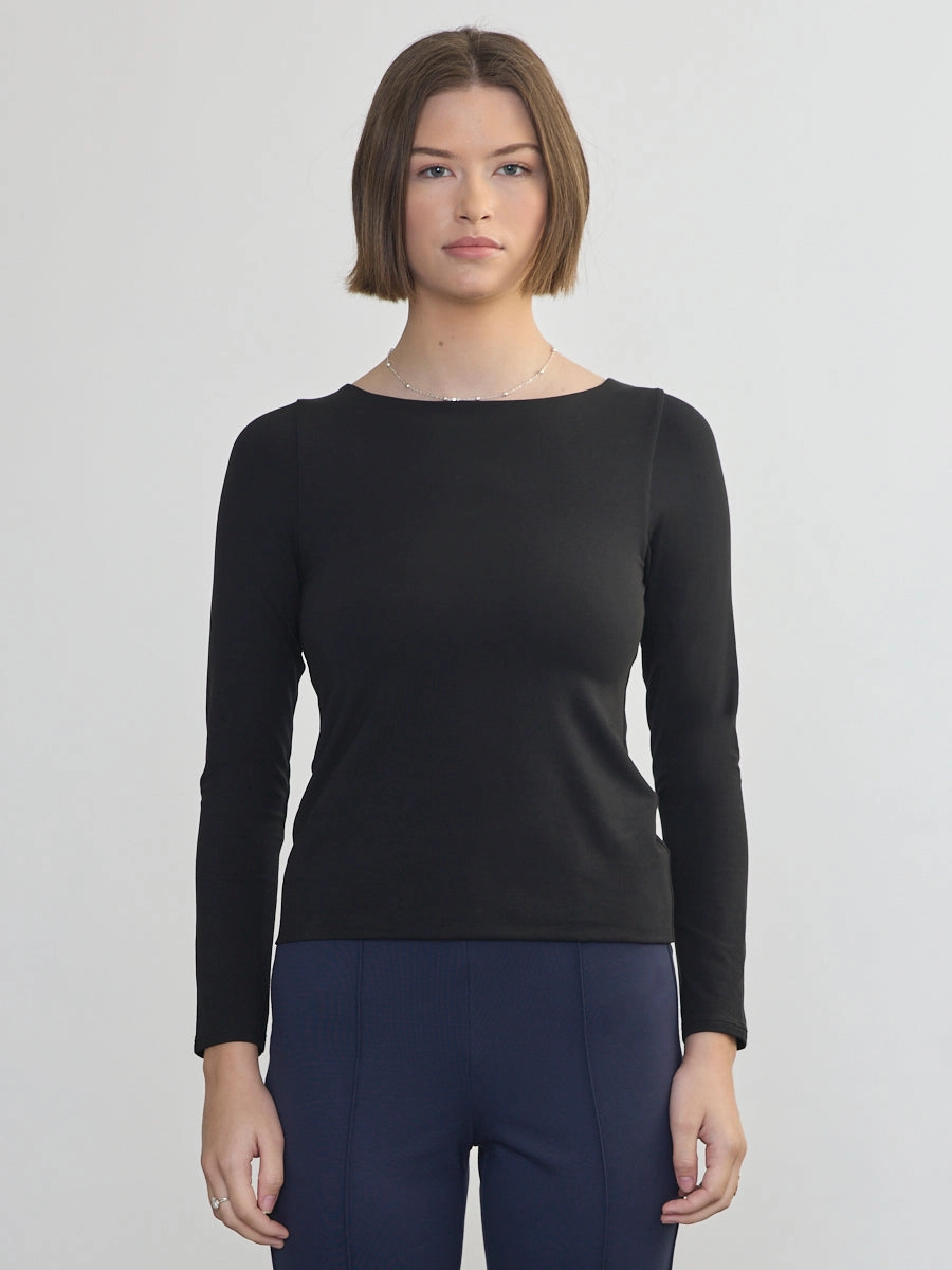 LONG SLEEVE PIMA BOAT NECK Sustainable Production Methods