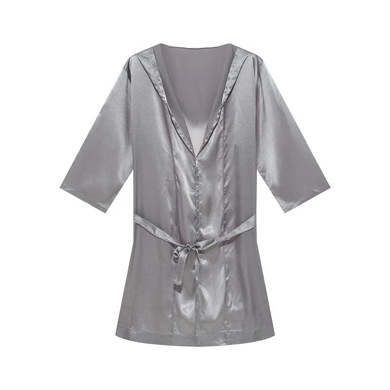 Loose Short Sleeve Couple's Pajamas Set