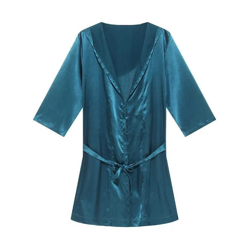 Loose Short Sleeve Couple's Pajamas Set
