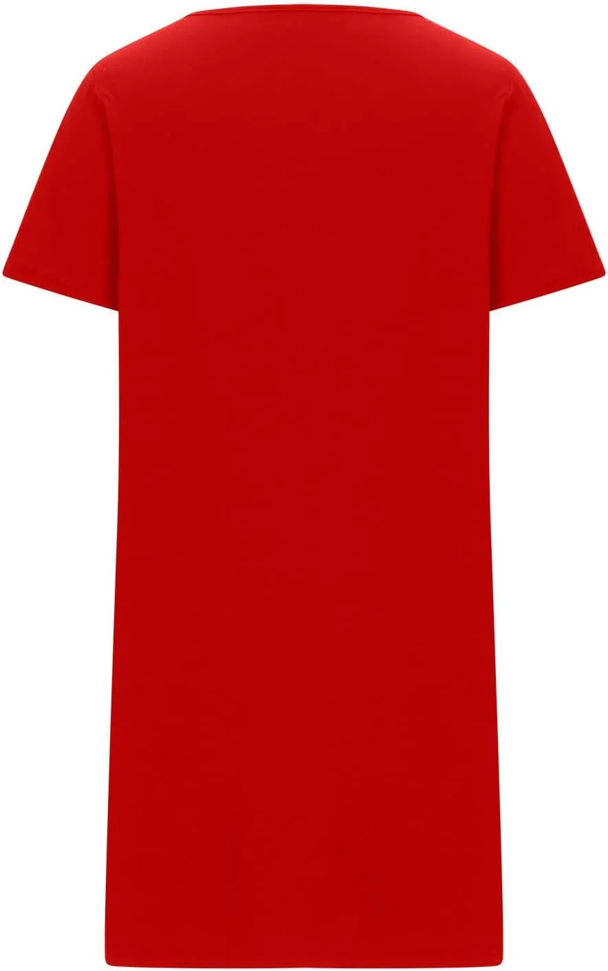 Loose Soft Nightgowns for Women Zip Front Nightshirt Short Sleeve Sleepwear Crewneck Summer Short Sleep Dress with Pockets