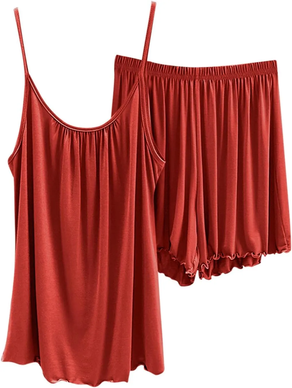 Lounge Sets for Women Plus Size Comfy Breathable Cami Tops and Shorts Pajamas Two Piece Summer Modal Pjs Sleepwear