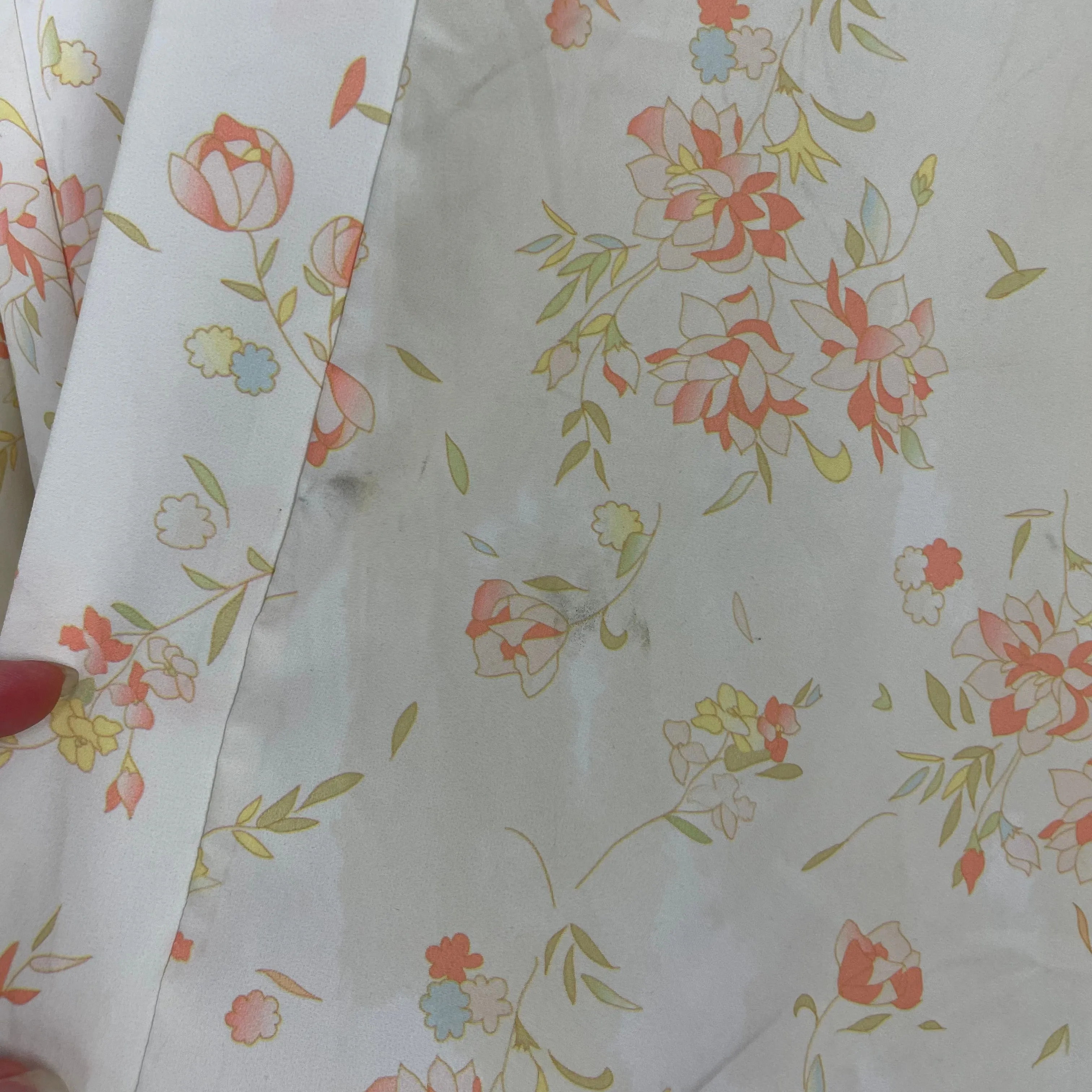 Love Ophelia Cream Floral Print Belted Robe- Size ~S (see notes)