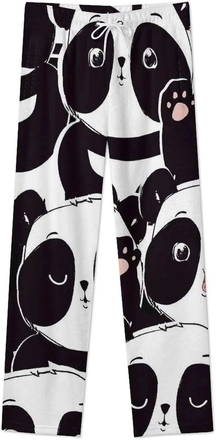 Lovely Panda Women's Flannel Pajama Pants Fleece Lounge Sleep Bottoms PJ