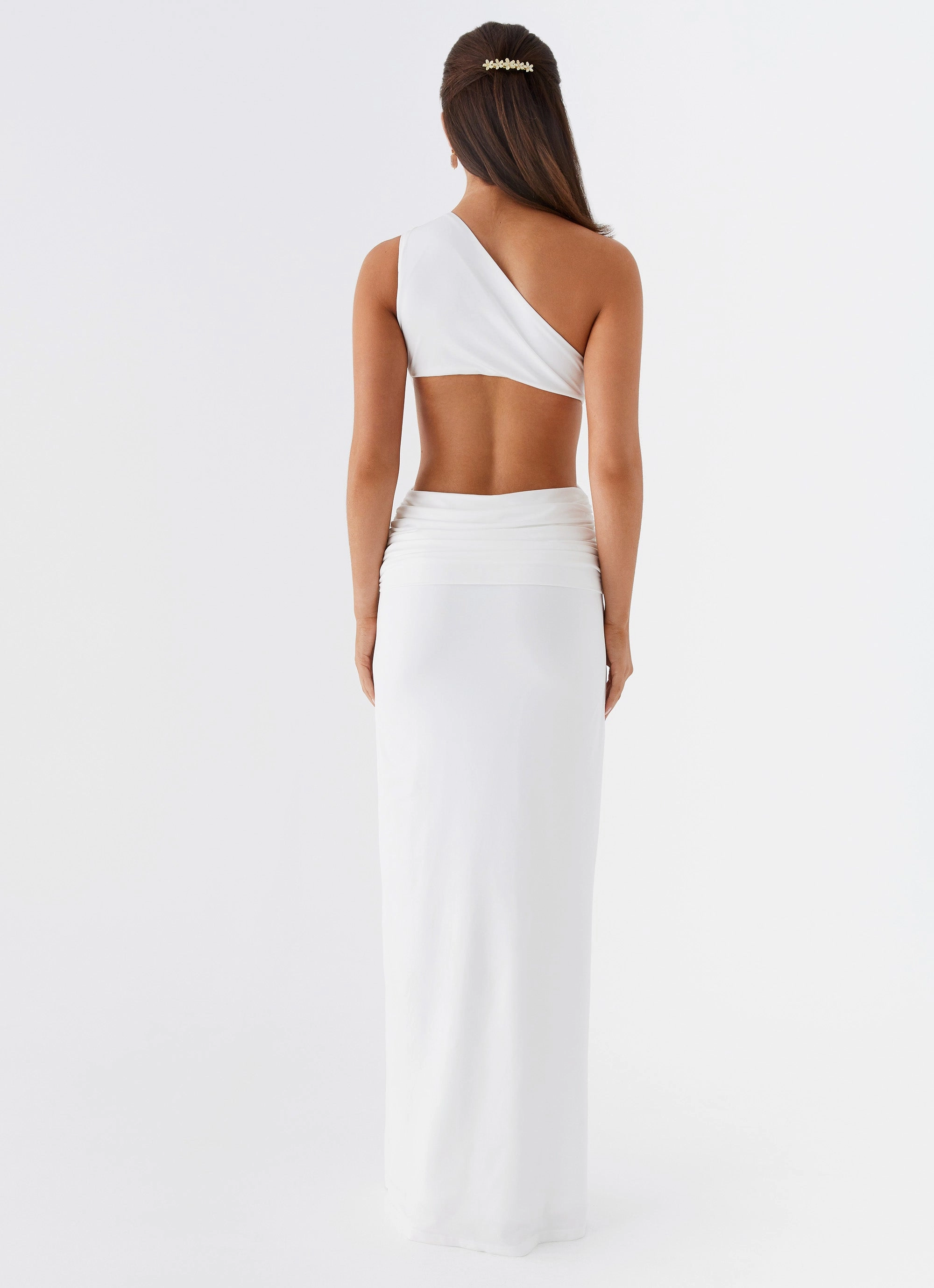 Perfectly Fitted Mood Glow Lovesome Rosa Maxi Dress - White