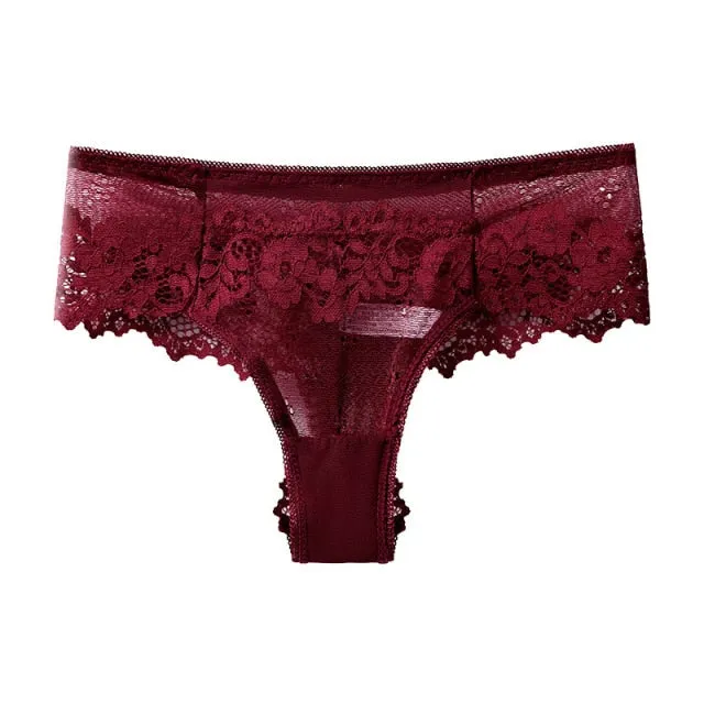 low waist lace thong