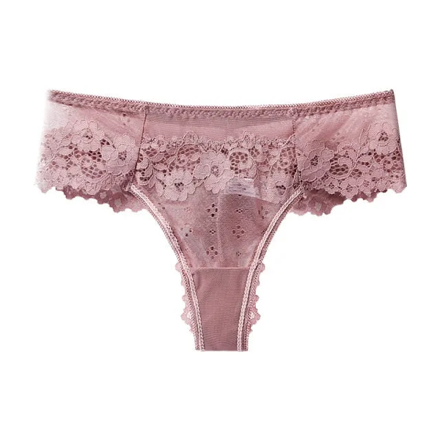 low waist lace thong