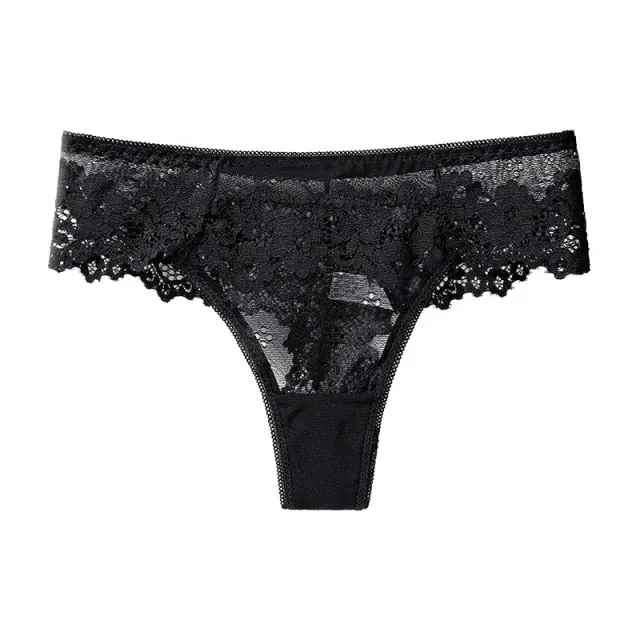 low waist lace thong