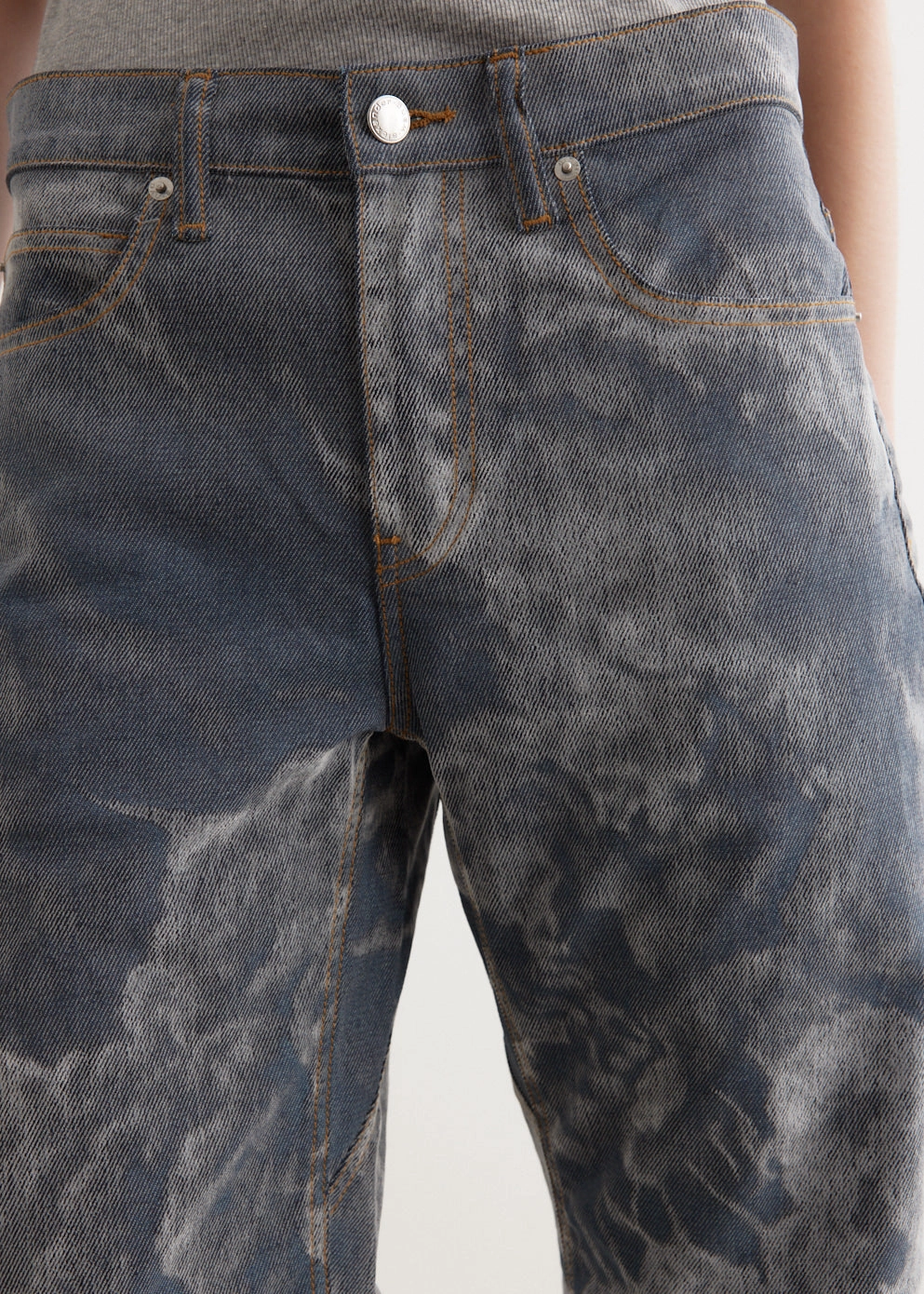 High-End Style Low Rise Bowed Gusset Jeans Luxury Cut