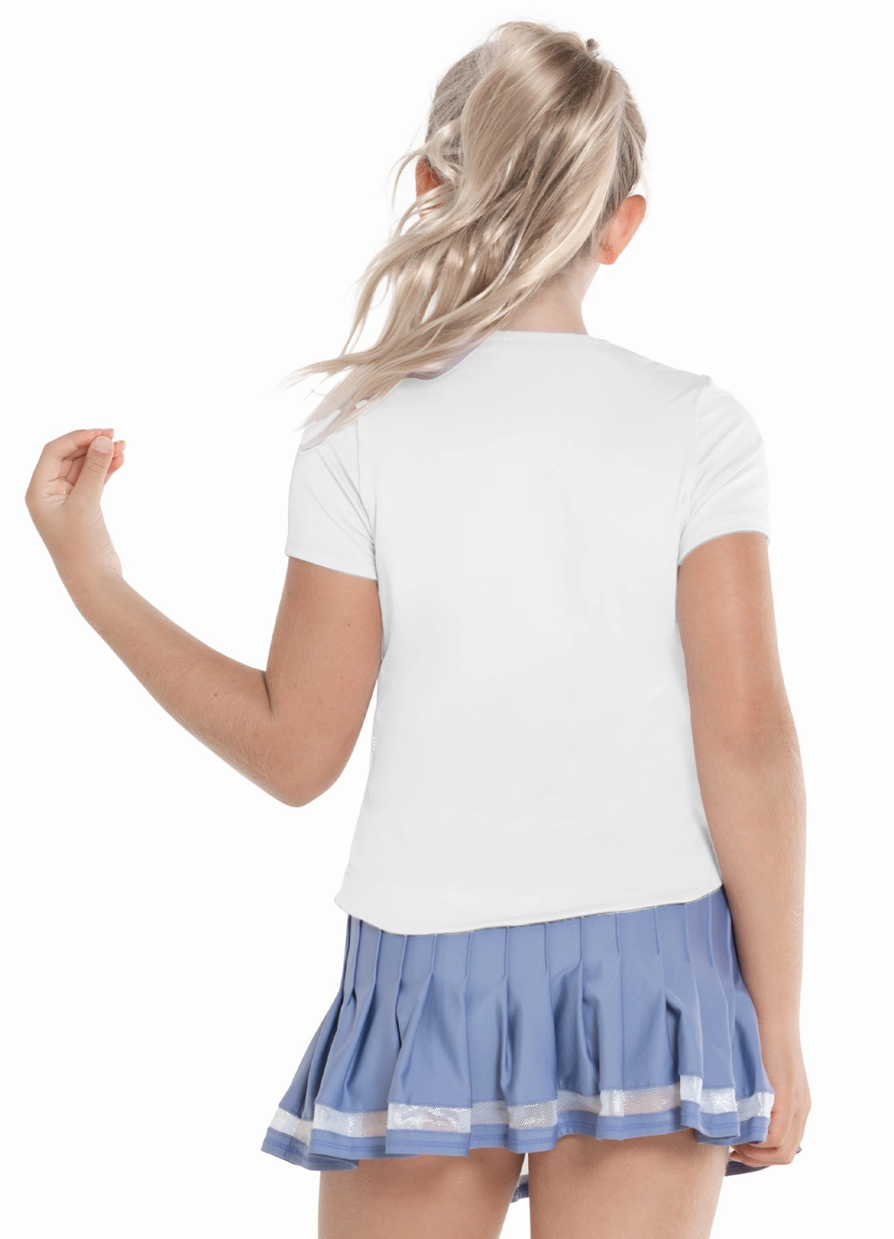 Double V Short Sleeve ribbed texture