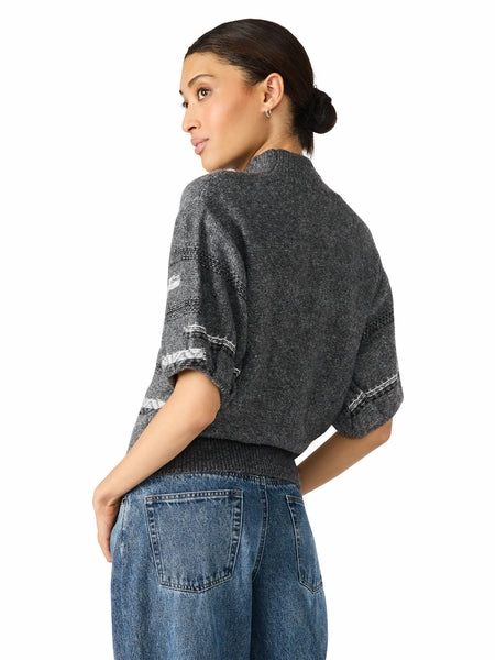 Steve Madden Ketra Sweater in Black Multi AdjustableCuffSystem Durable Color Retention