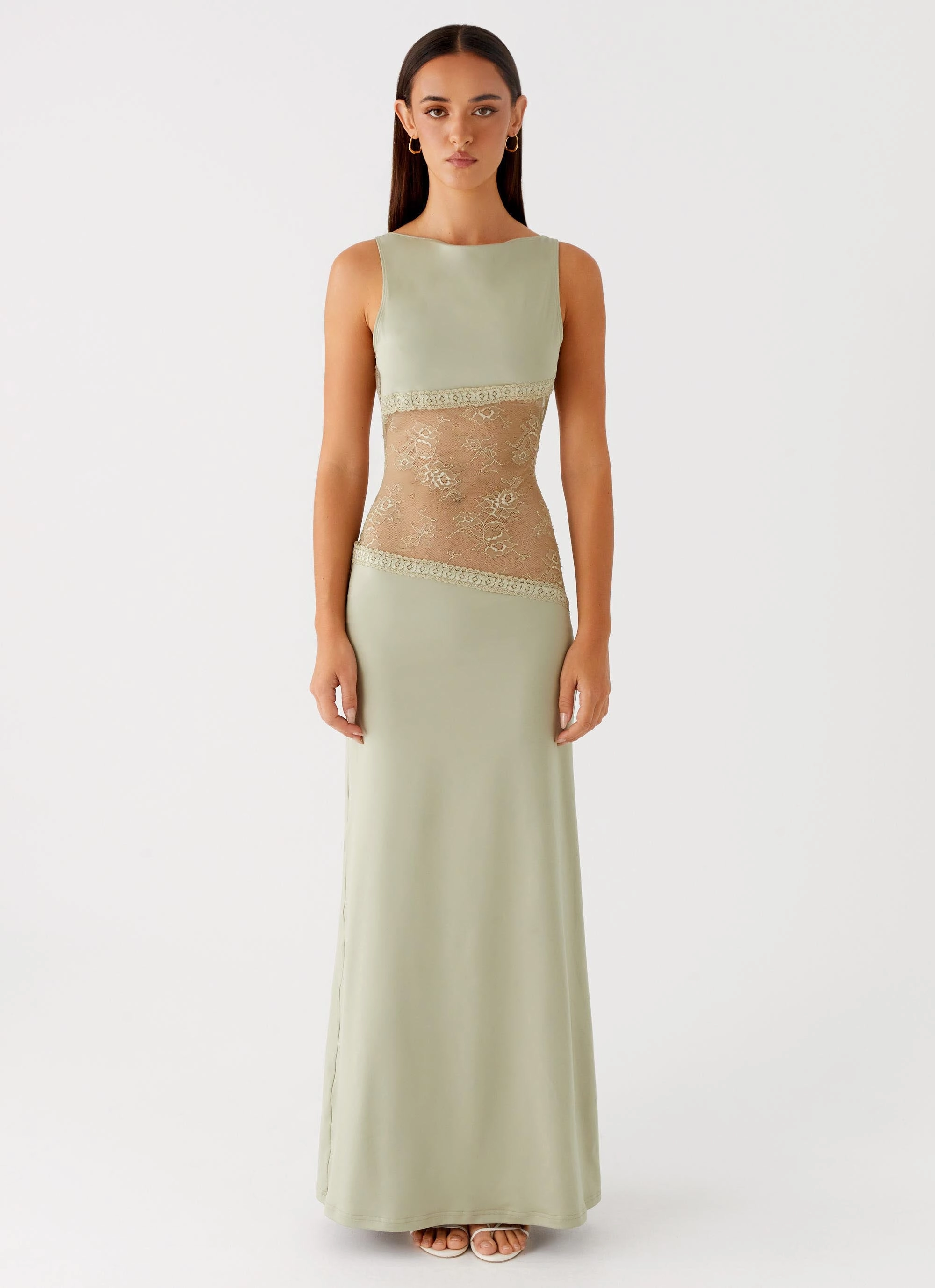 Lucinda Maxi Dress - Sage Vibrant fit