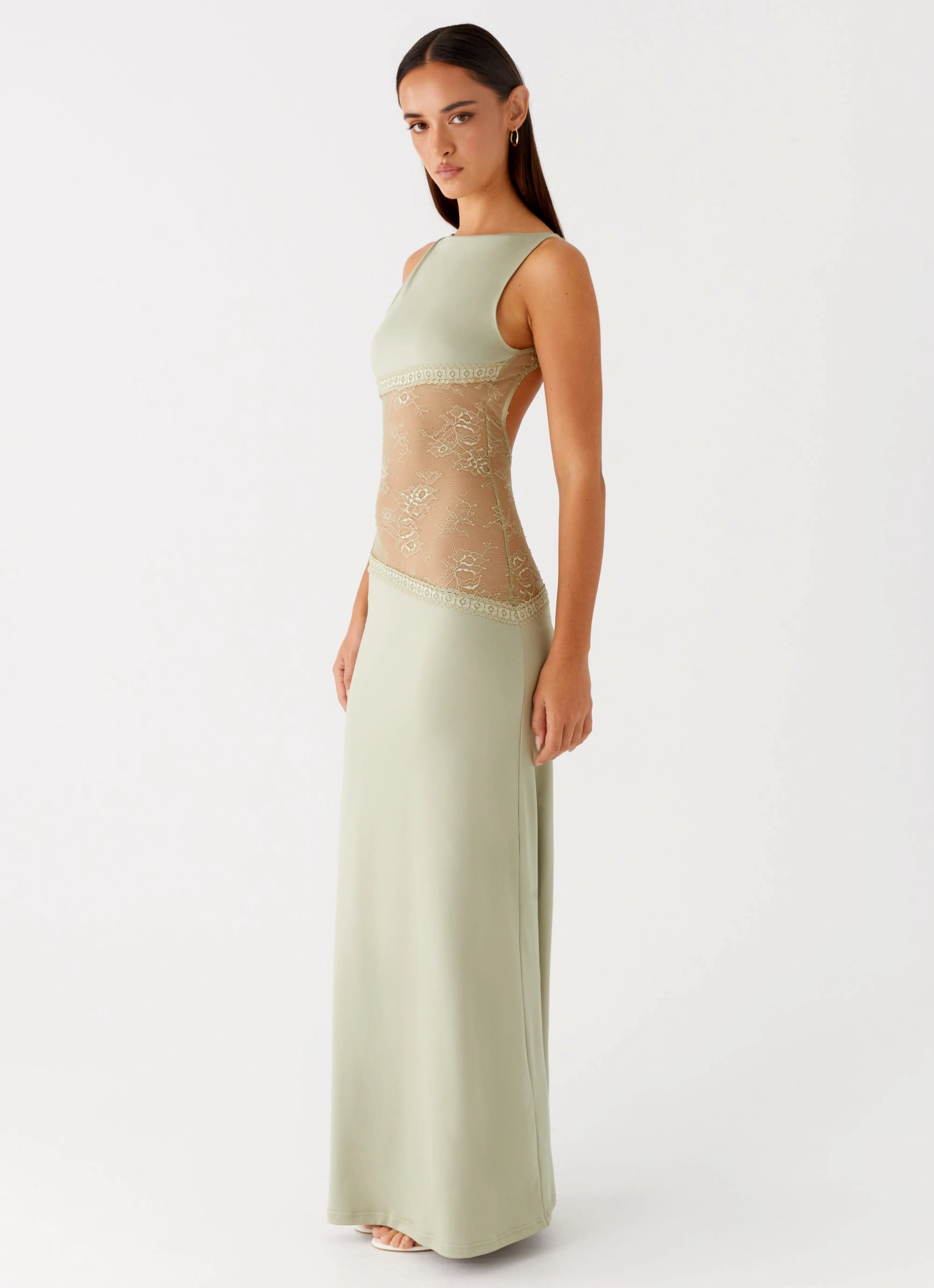 Comfortable casual dress Lucinda Maxi Dress - Sage