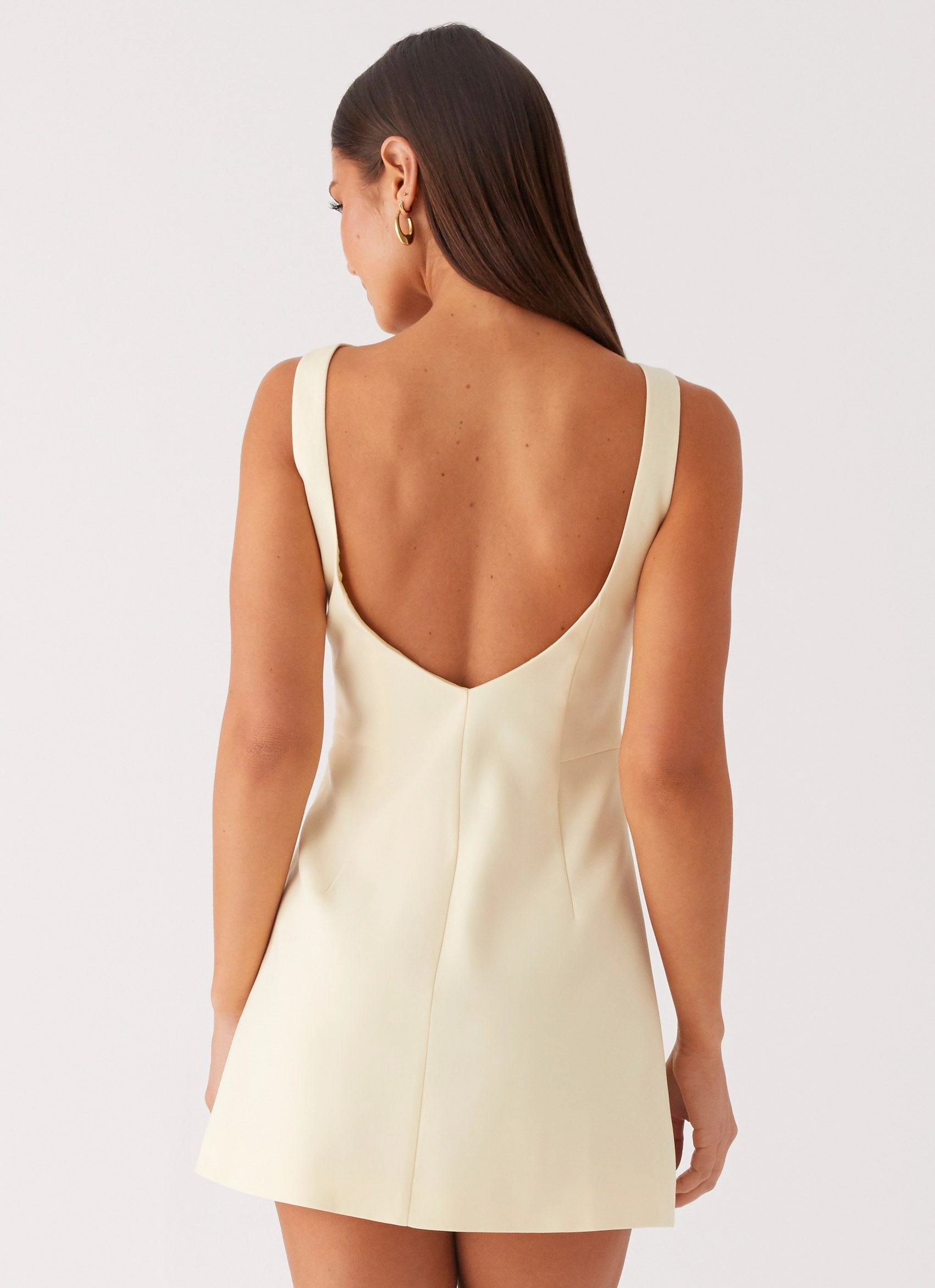 Lower Hem Lulita Mini Dress - Buttercream Yellow