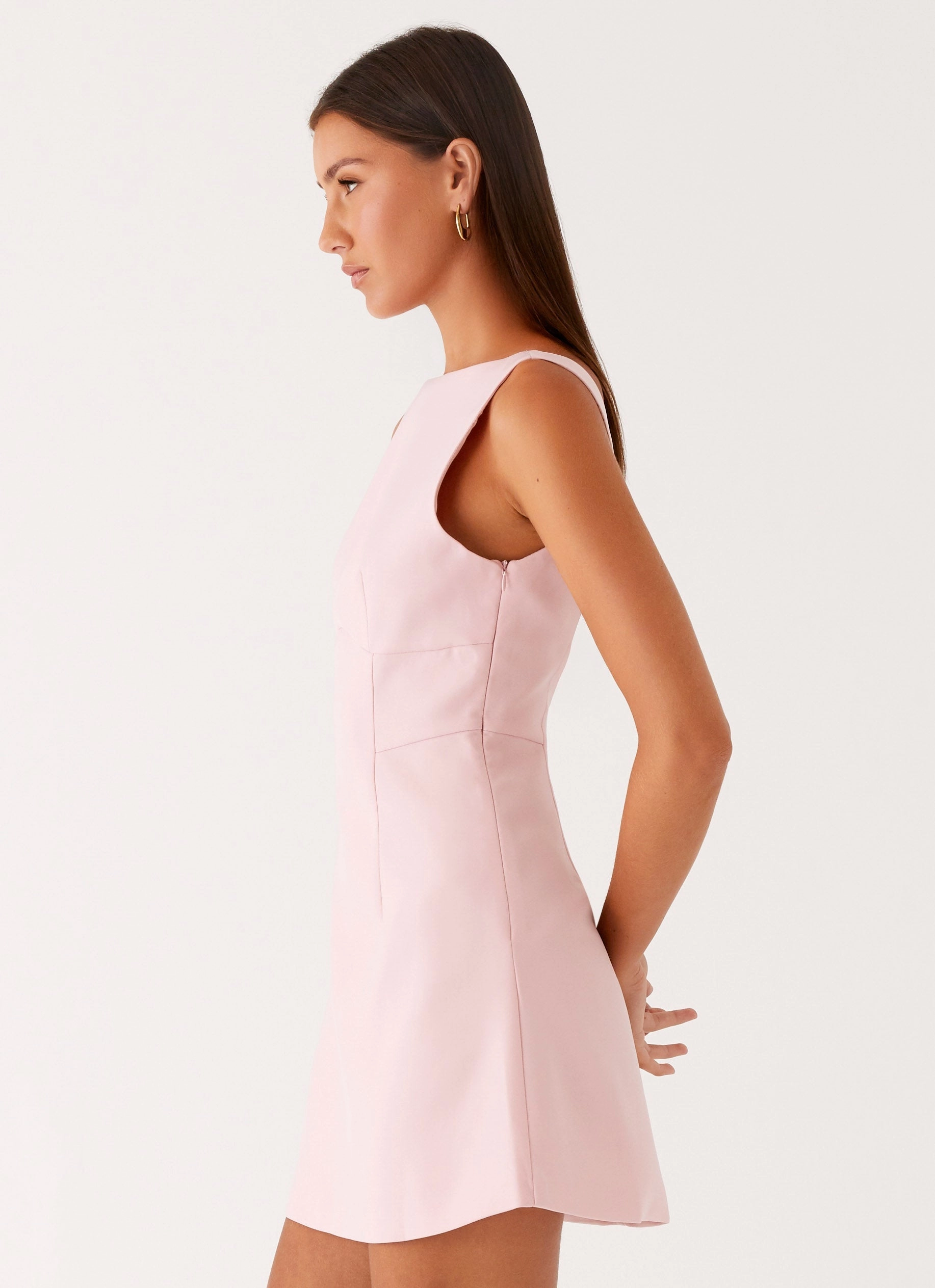 Lulita Mini Dress - Pink Everyday Layers Cool Draping
