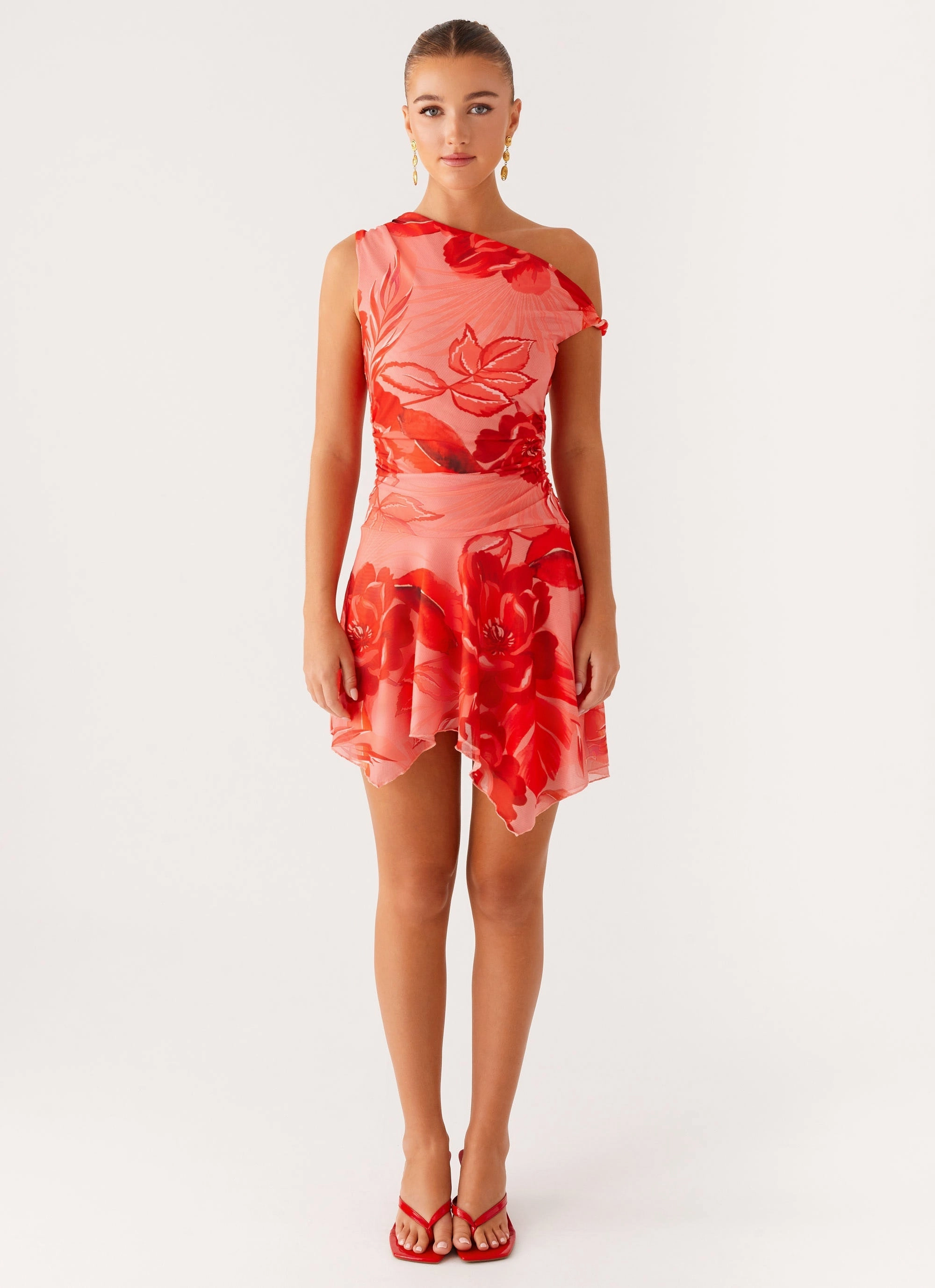 Wade Mini Dress - Sicily Sunsets Print Wedding Style Simple Texture