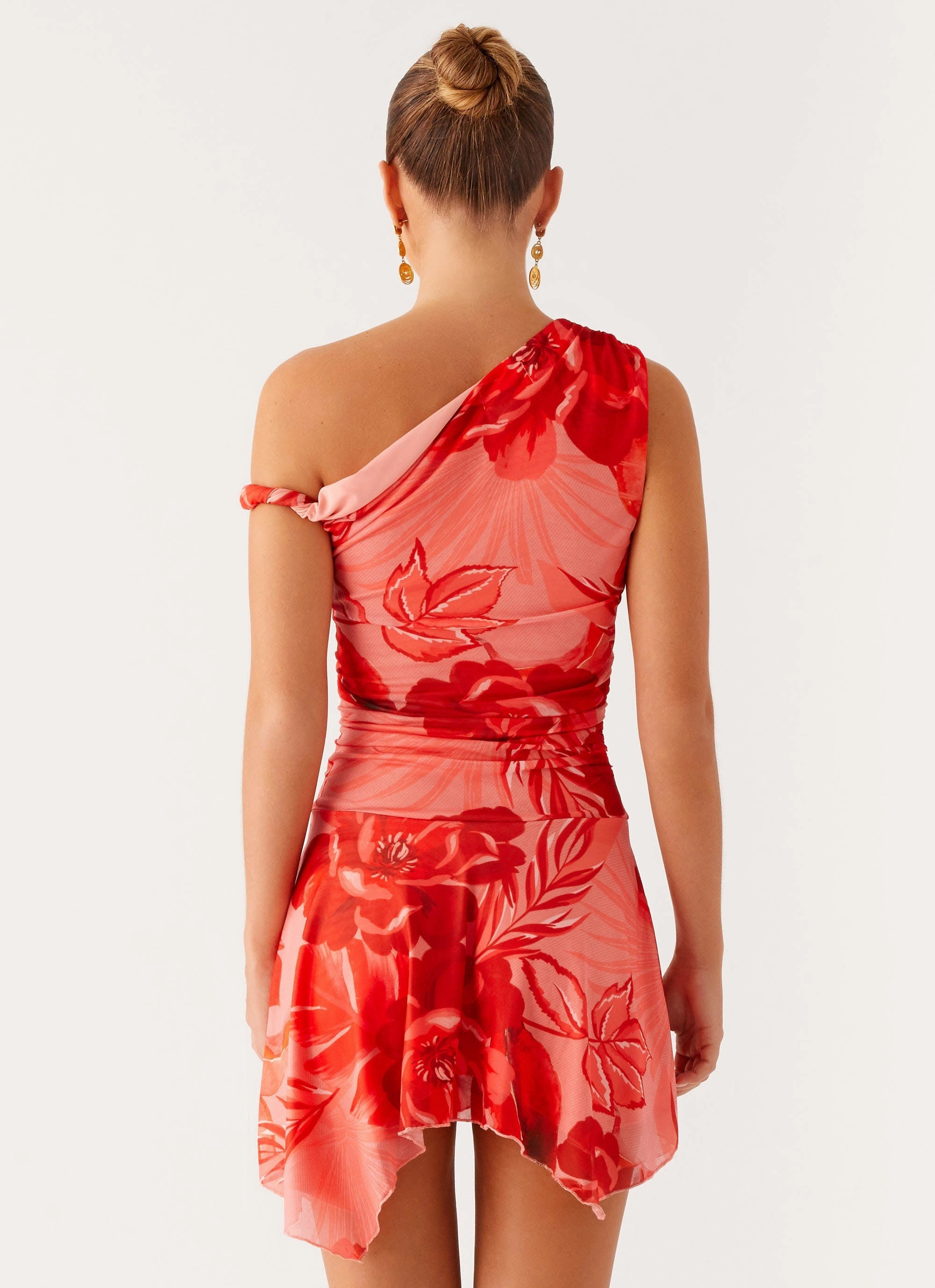 Wade Mini Dress - Sicily Sunsets Print Chic Tone Light and Comfortable