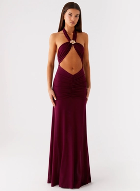 Deltina Maxi Dress - Boysenberry Curve Friendly