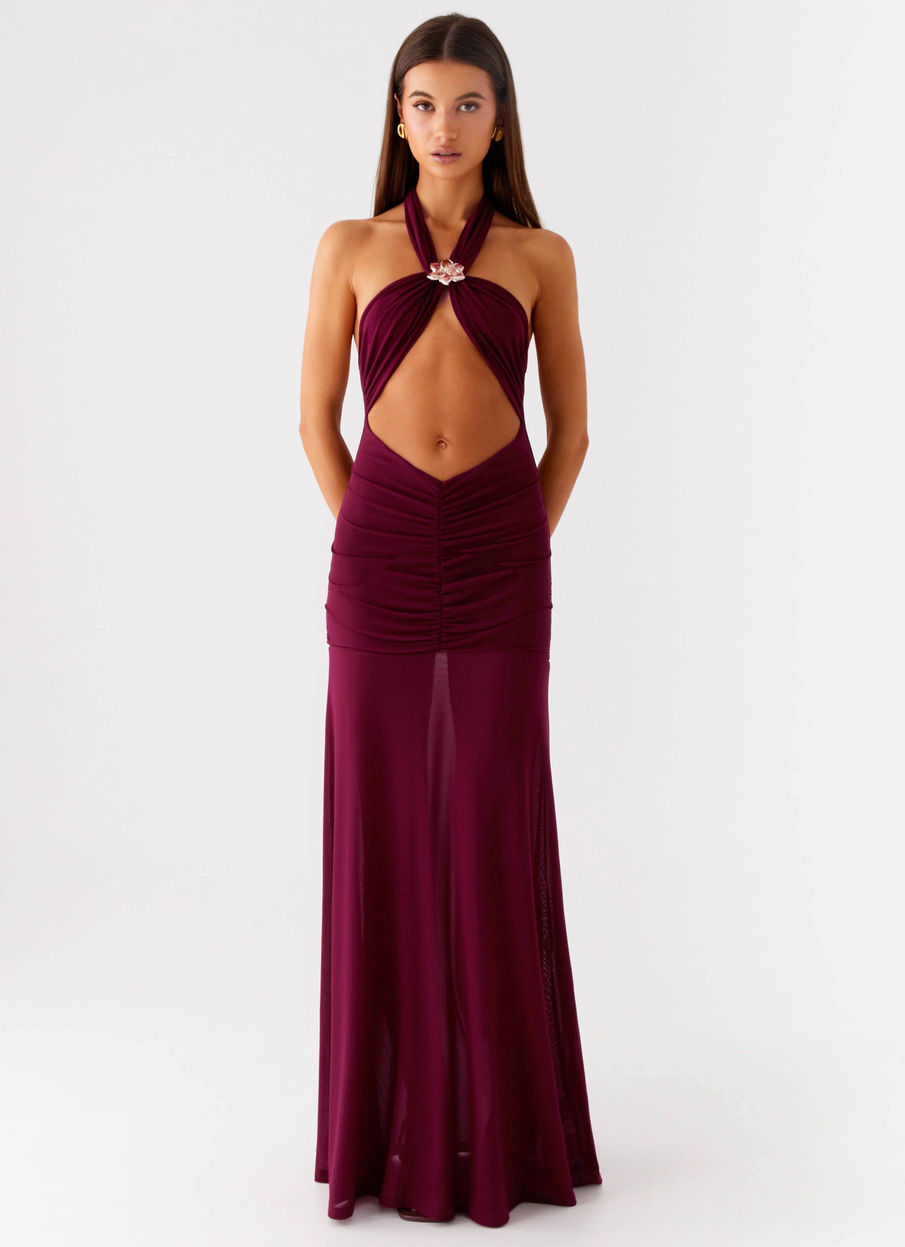 Deltina Maxi Dress - Boysenberry Fitted Shape
