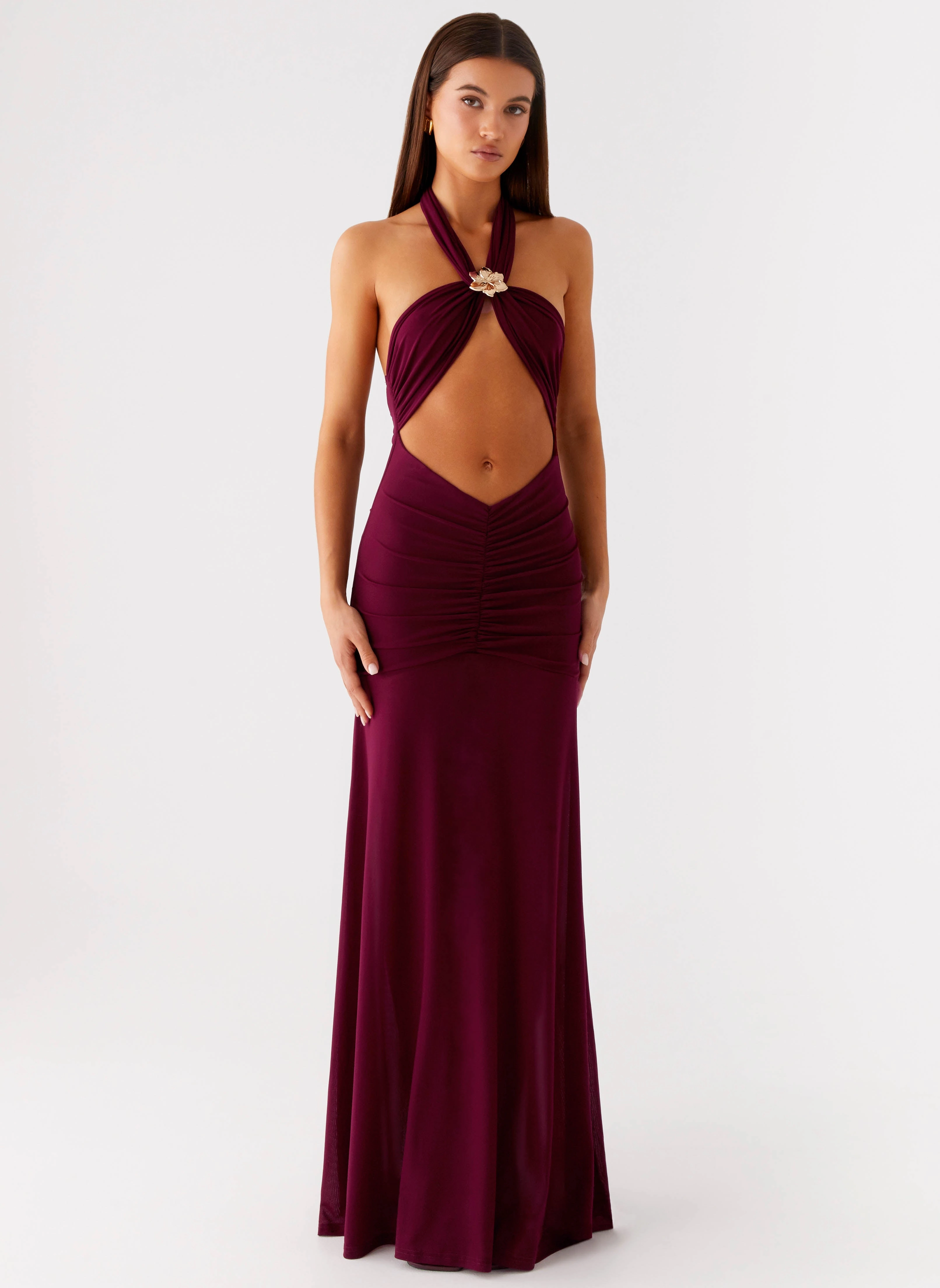 Deltina Maxi Dress - Boysenberry Curve Friendly