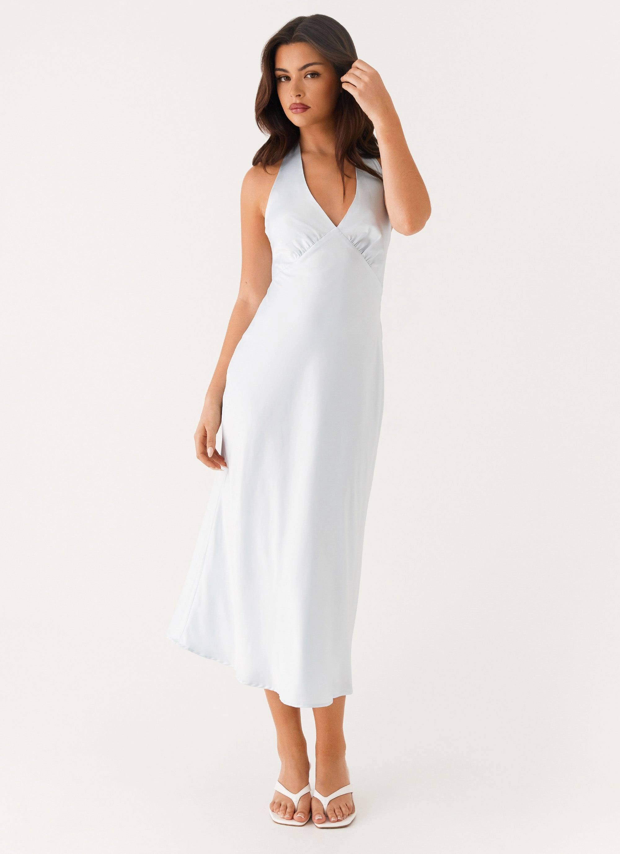 Fall Comfort Heavy Hearted Midi Dress - Blue
