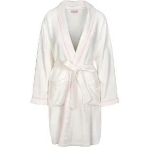 Luxxe Bamboo Robe - Ivory/Pink