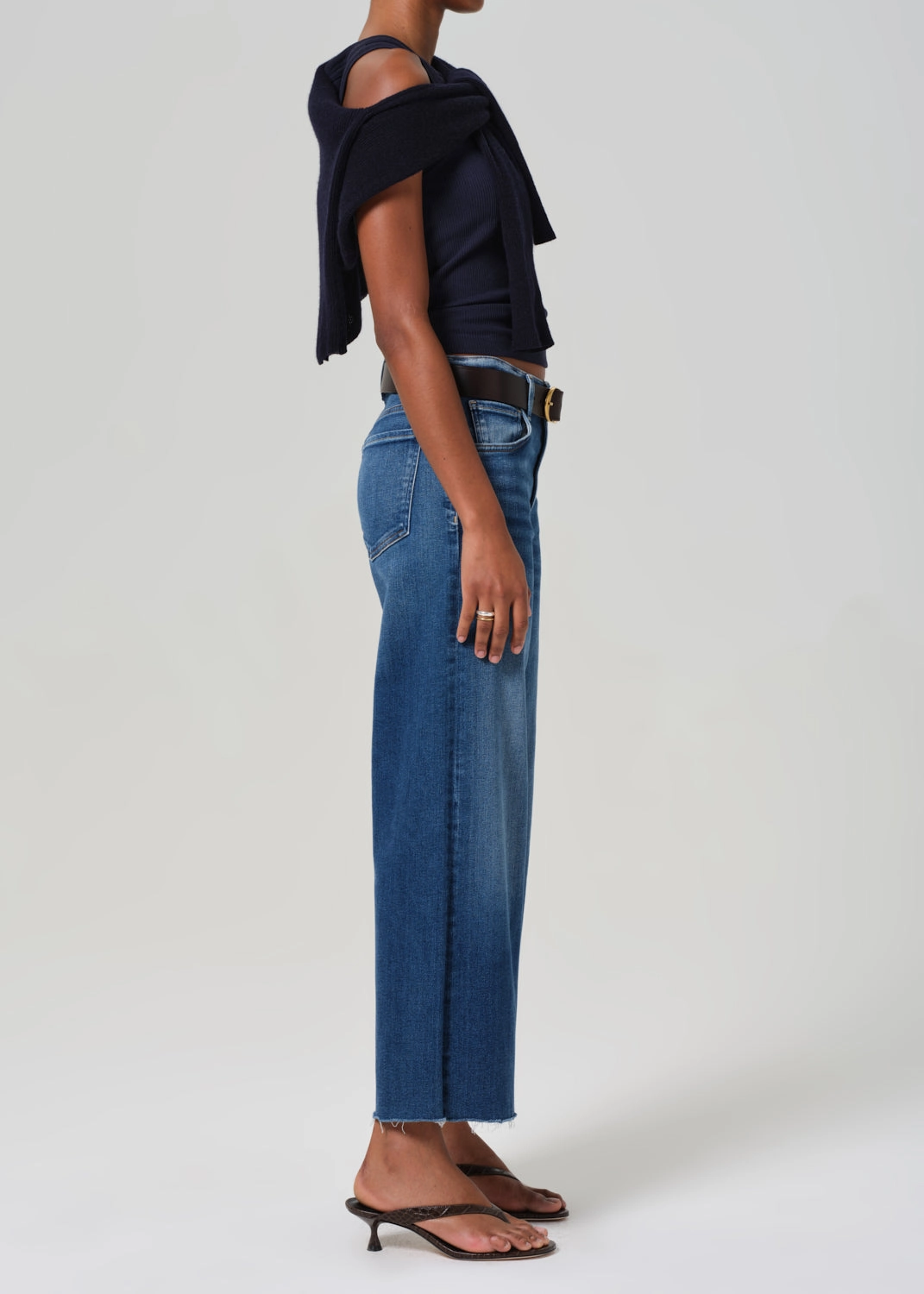 Weekend Style Casual Parent Style Lyra Wide Leg Crop in Ambry