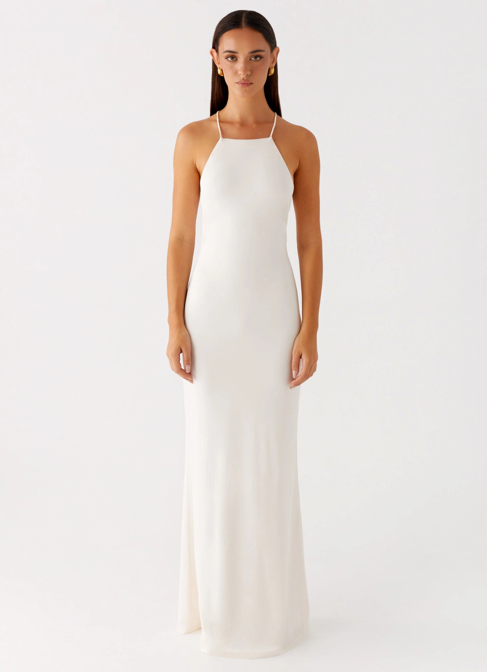 Raffa Pearl Maxi Dress - Ivory Happy Glow Euro Touch