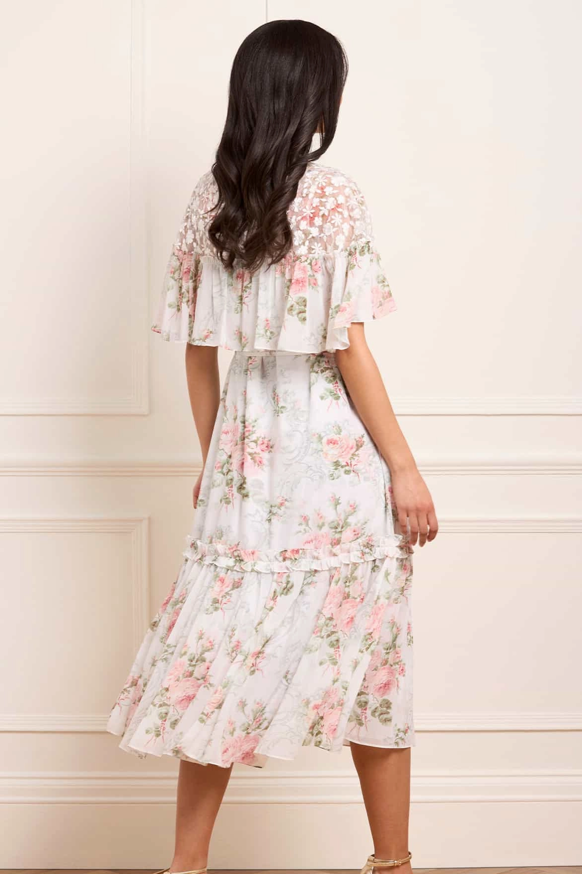 Madame Rose Carla Chiffon Cape Ballerina Dress Flow Line relaxed shape