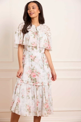 Madame Rose Carla Chiffon Cape Ballerina Dress Fashionable outfit for outings Style Moment