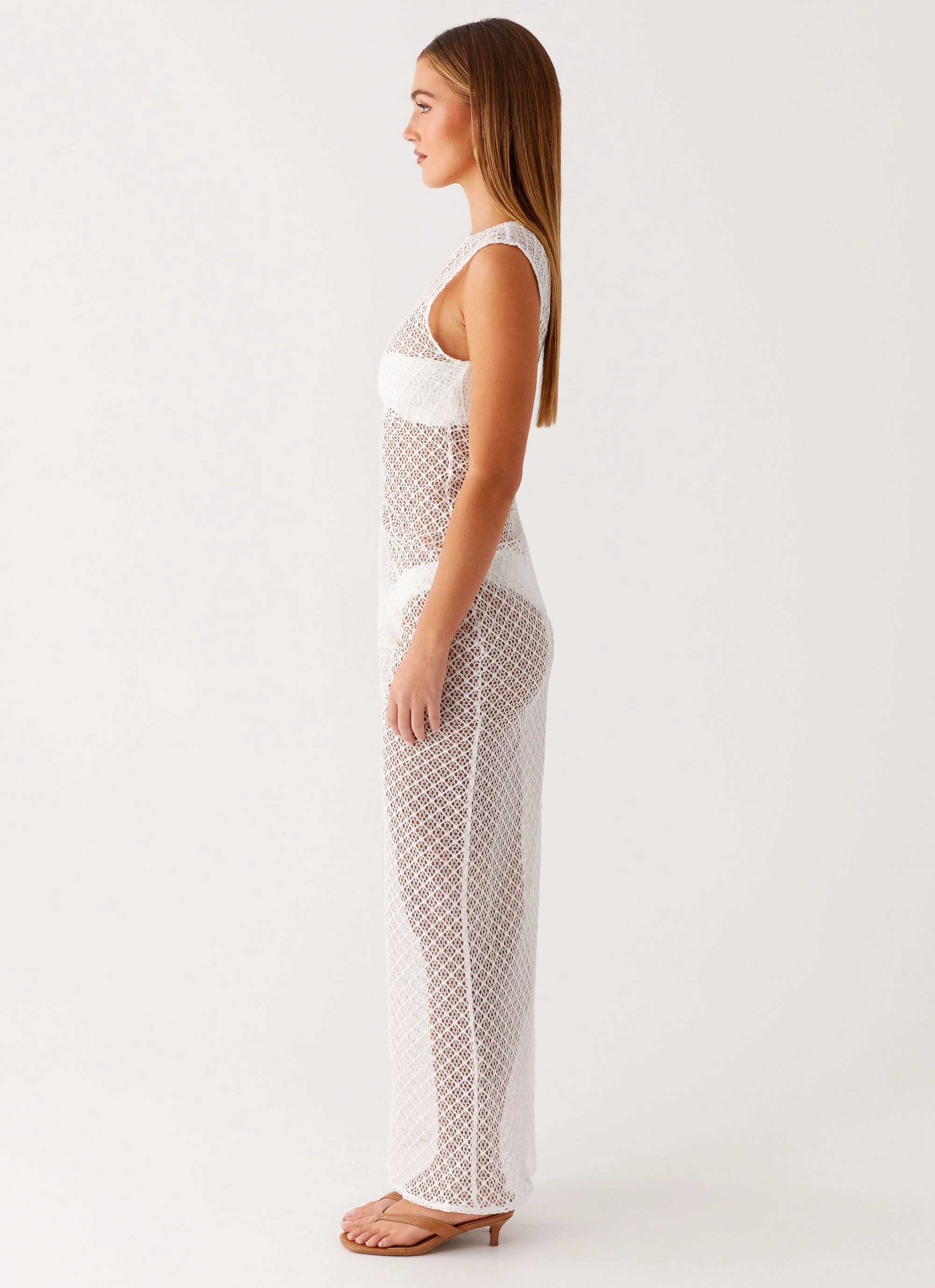 Maeva Maxi Dress - White Eco Friendly Functional Fit