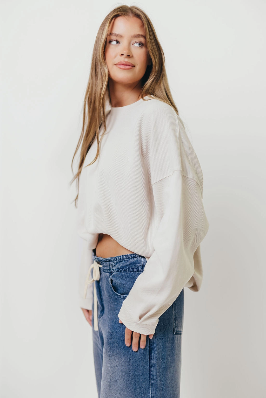 AntiPillTreatment Around Town Crew Pullover in Clay