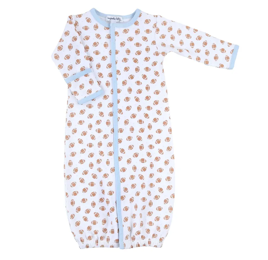 Magnolia Baby Tiny Football Pink Long Pajama Set