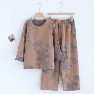 Magnolia Floral Print Pajama Set