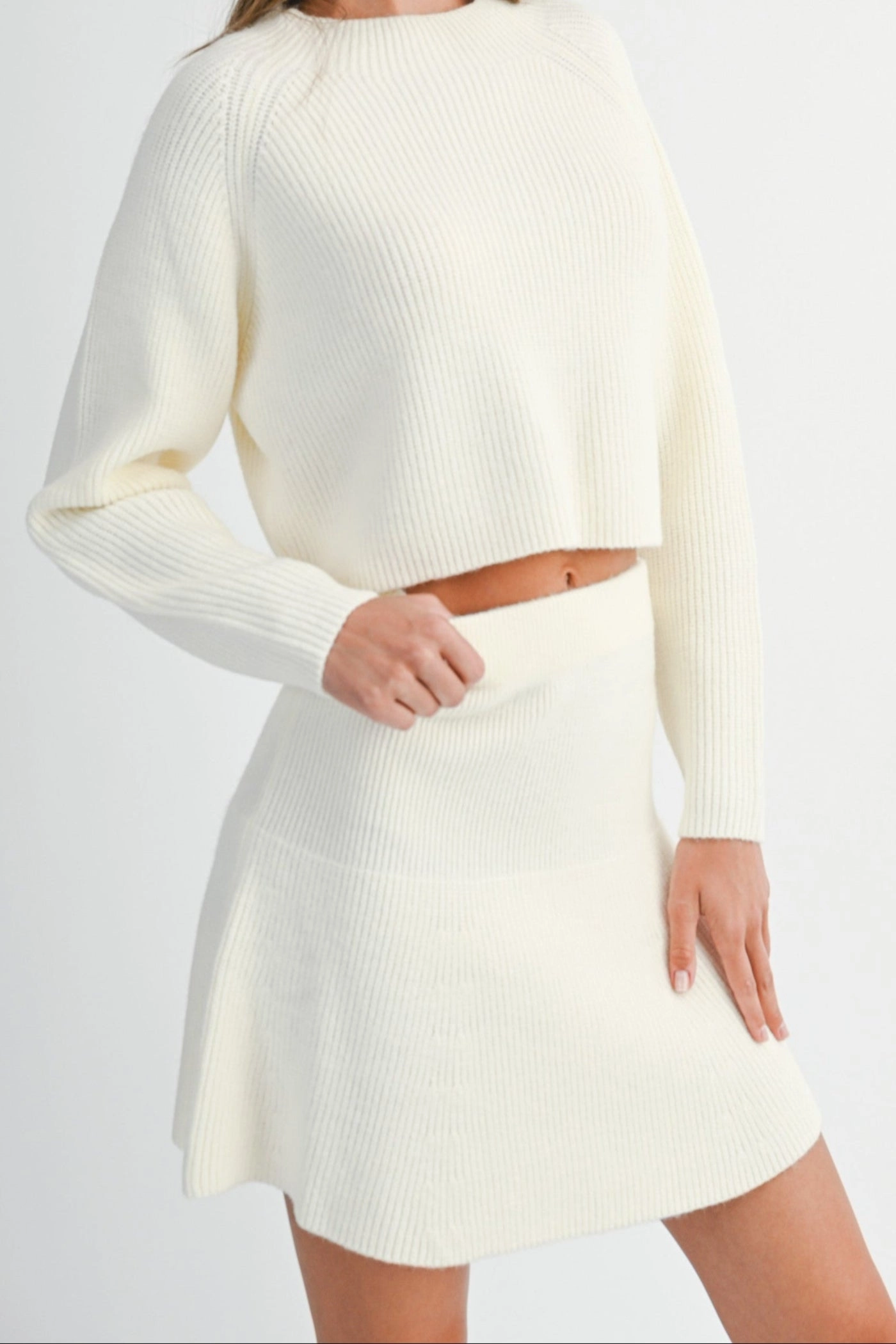 MAGNOLIA SWEATER KNIT SKIRT Gentle Wear Style Innovation