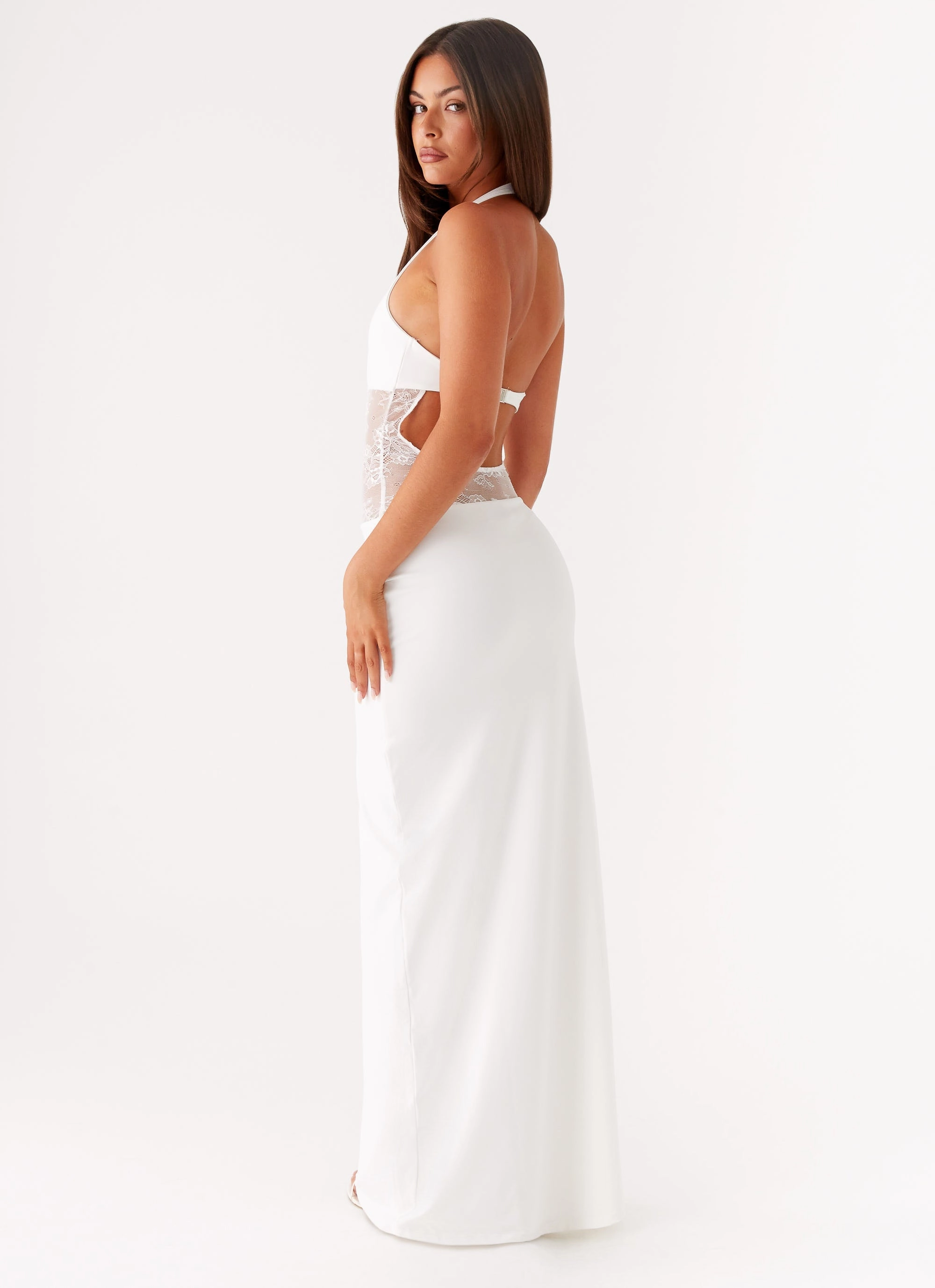 Main Focus Maxi Dress - White Refined Finish