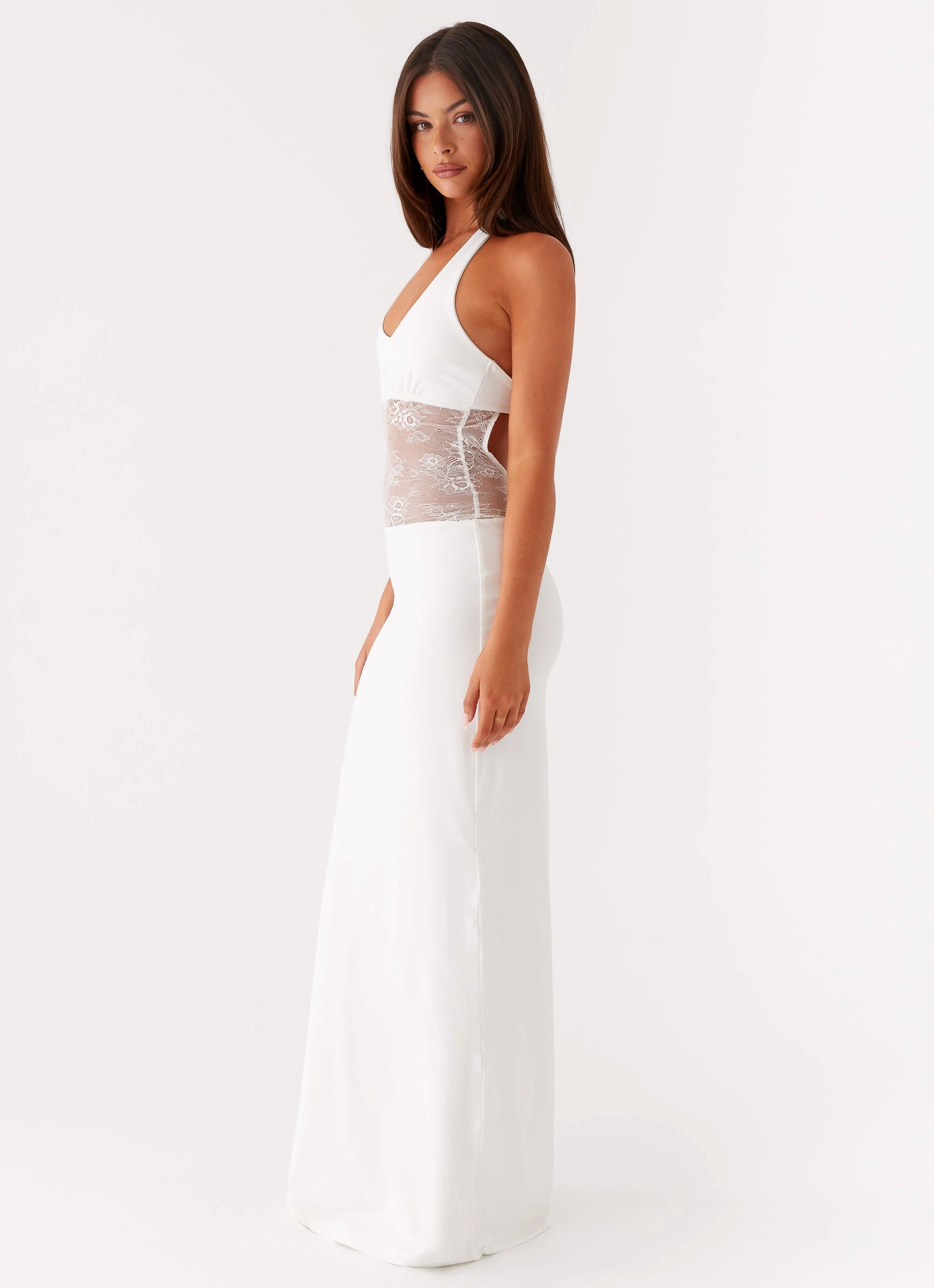 Main Focus Maxi Dress - White Flattering Silhouette Wear flattering appearance